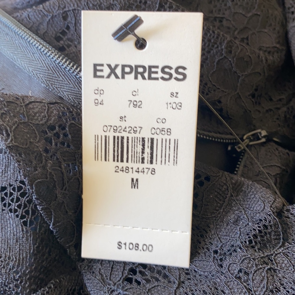 New With Tags Express Black Lace Romper - Picture 4 of 4